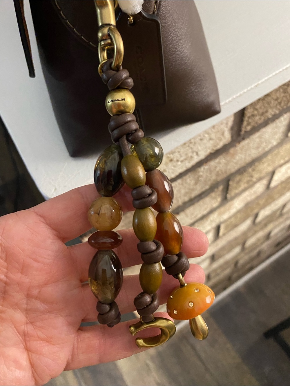 New Coach Beaded Bag Charm.
